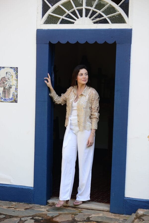 Camisa Renda - Dourada