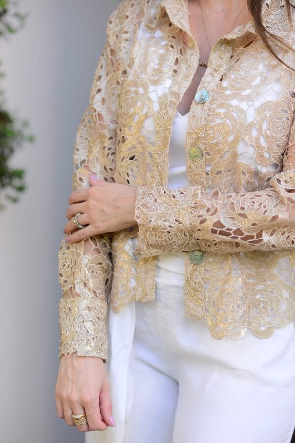 Camisa Renda - Dourada