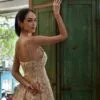 Vestido Tule Bordado Camadas