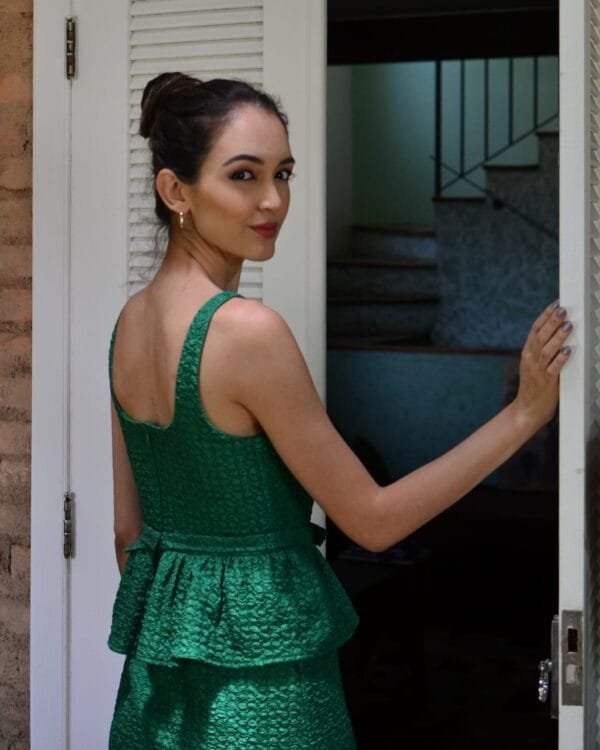 Vestido Peplum - Verde