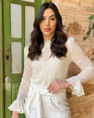 BLUSA RENDA FRANZIDA