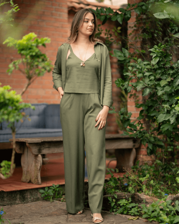 CAMISETA LINHO VERDE - Imagem 3