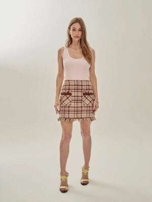 SAIA DESFIADO TWEED MARROM