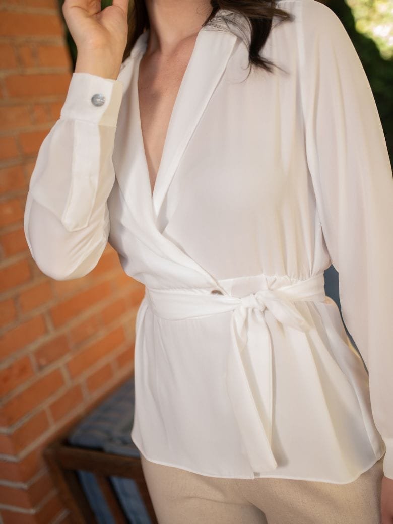CAMISA COM PEPLUM BRANCA - Imagem 3