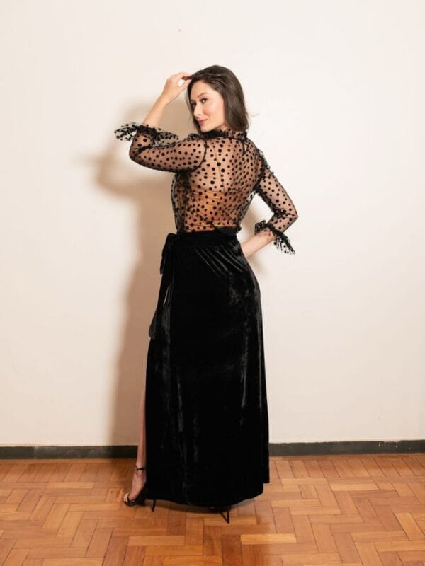 BLUSA DE TULE BORDADO - Imagem 4