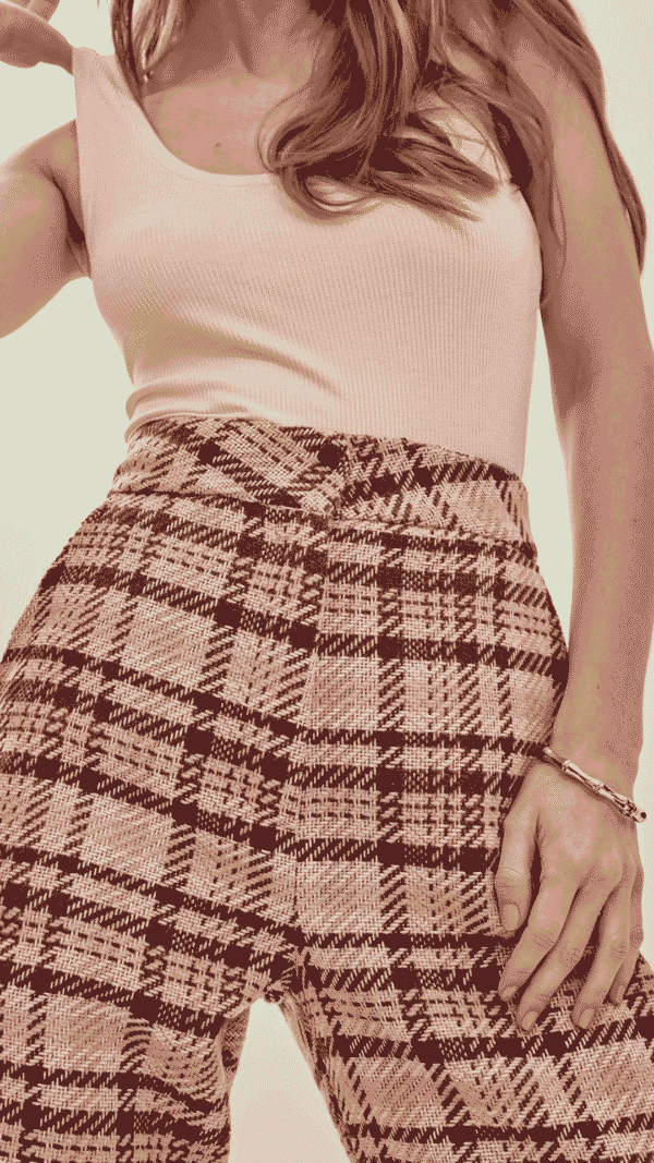 CALÇA WIDELEG TWEED MARROM - Imagem 2