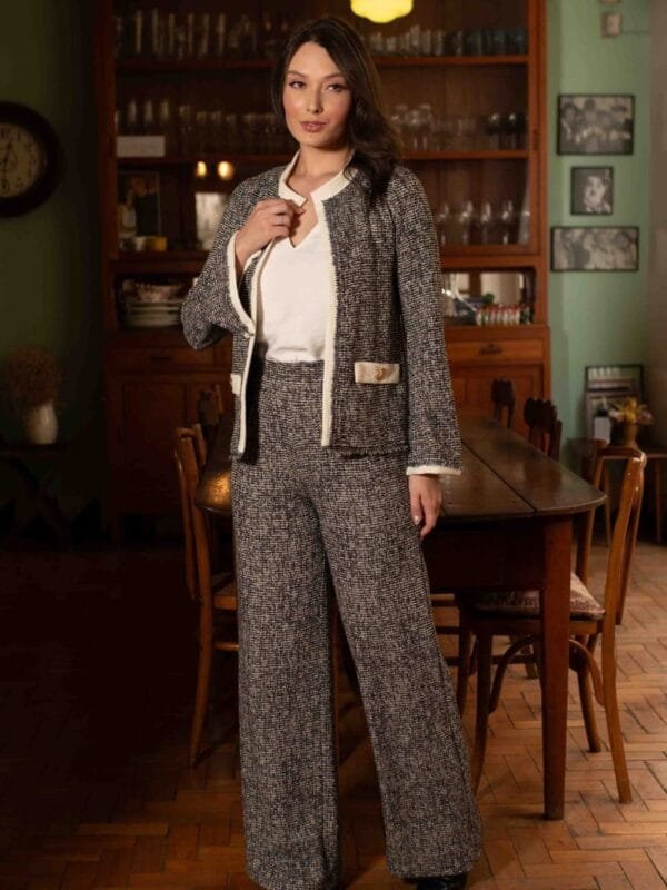 CALÇA TWEED COM ZÍPER - Imagem 2