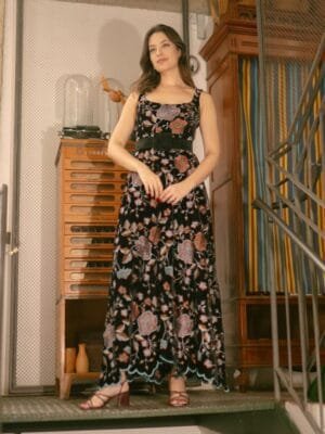 VESTIDO VELUDO CAROLINA